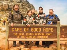 Auf Motorrad Abenteuer am Kap de Guten Hoffnung